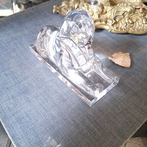 Vintage Baccarat Crystal Sphinx